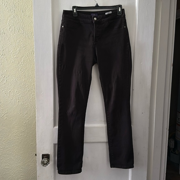 NYDJ Washed Black Stretch Legging Denim Jeans - Picture 1 of 6